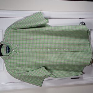 Ralph Lauren Classic Fit Men's Short Sleeve Button Down Shirt Size XXL Green